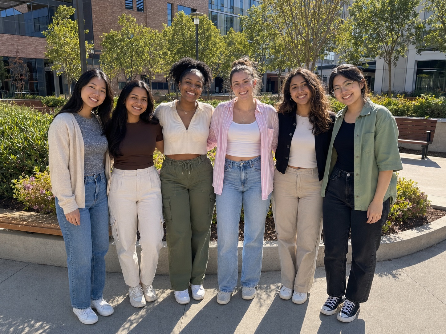 Long Beach DHHS interns gathered outdoors
